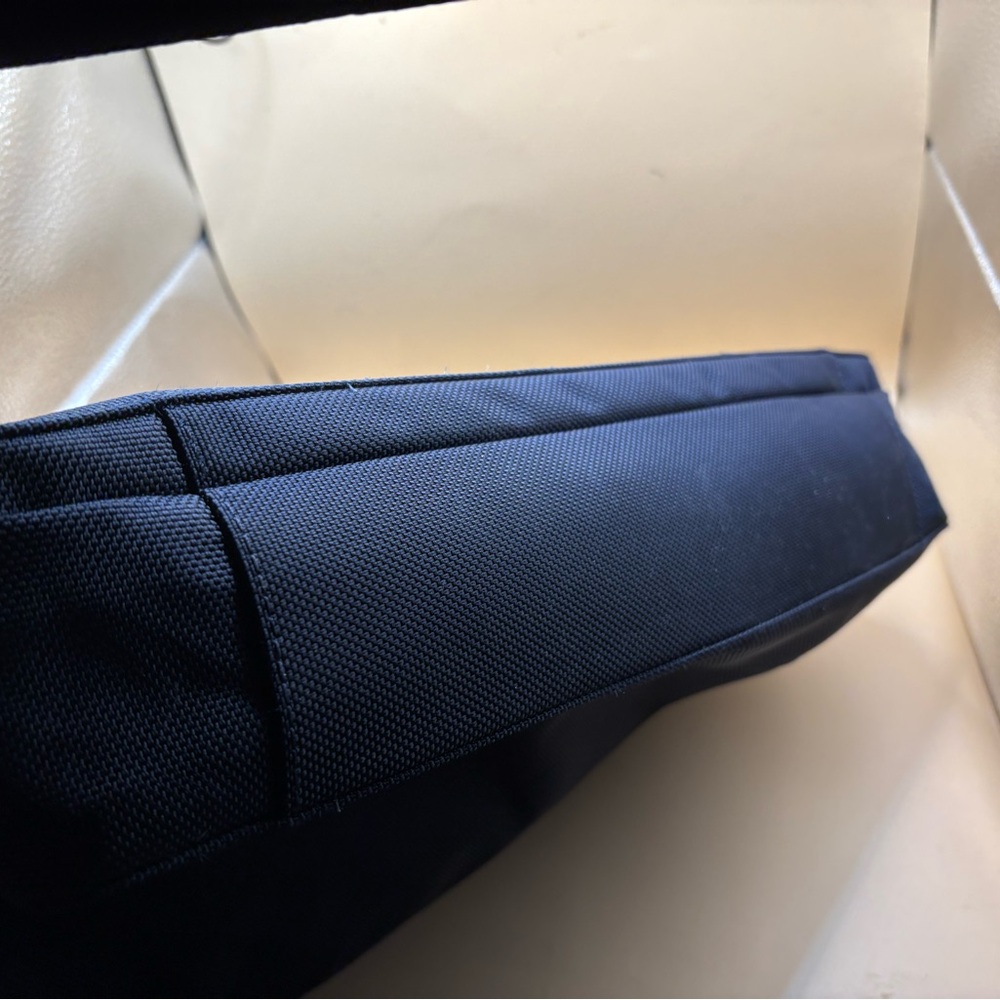 NWT Michael Kors Briefcase Travis Navy Blue Canvas Slim MSRP $328 - Picture 8 of 9